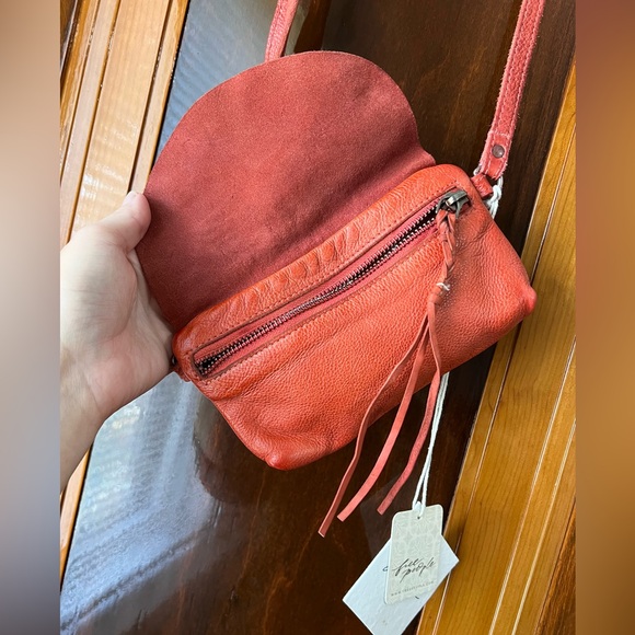 Free People We The Free Rider Red Leather Crossbody Bag - Picture 5 of 11